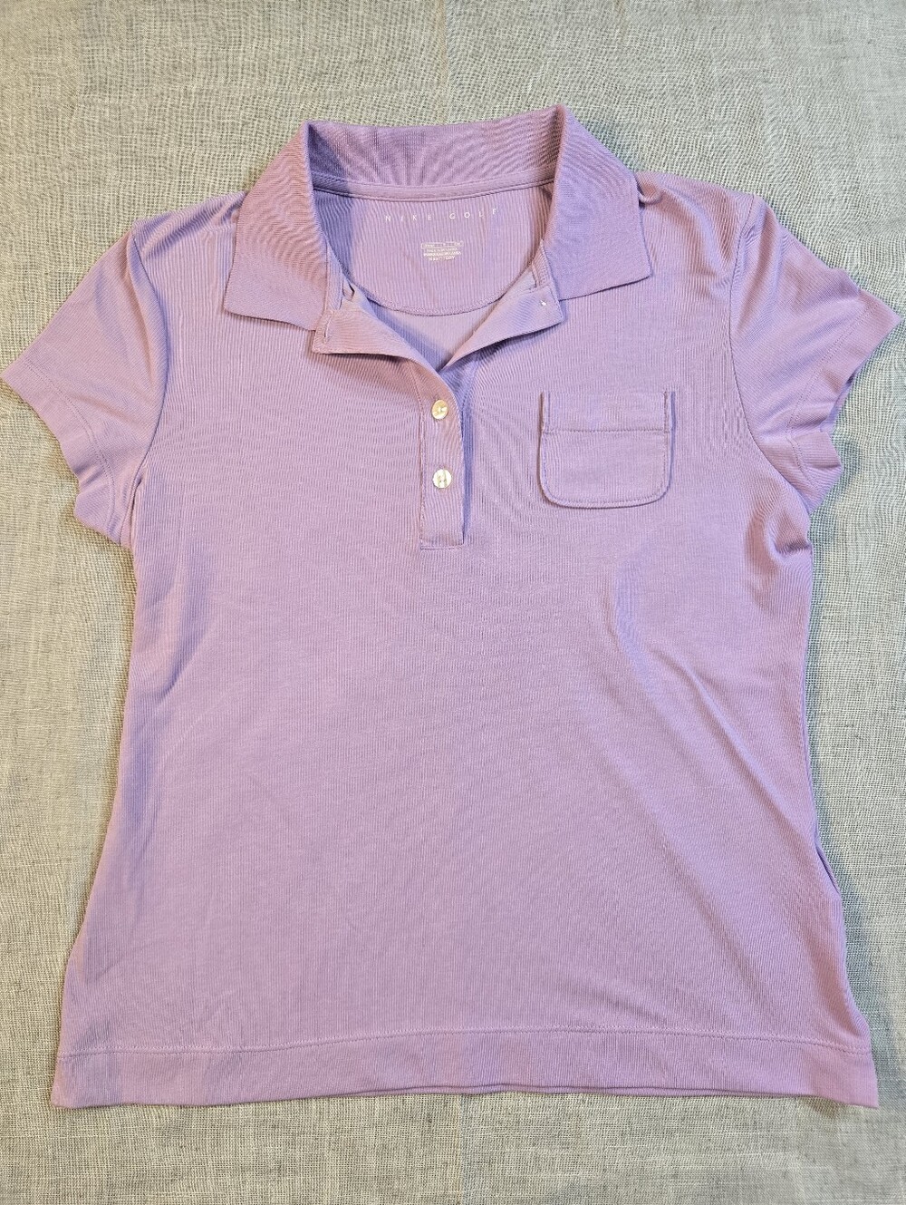 Nike Golf Womens Size Small Lavender Purple Polo Shirt Short Sleeve FIT DRY